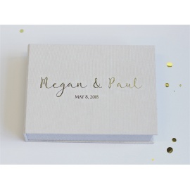Svečių palinkėjimų kortelės/dėžutė "Megan" smėlio spalvos