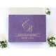 Svečių palinkėjimų kortelės/dėžutė "EMMA" violetinė 