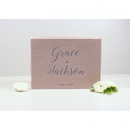 Svečių palinkėjimų kortelės/dėžutė "GRACE" rožinė (pelenų rožė)